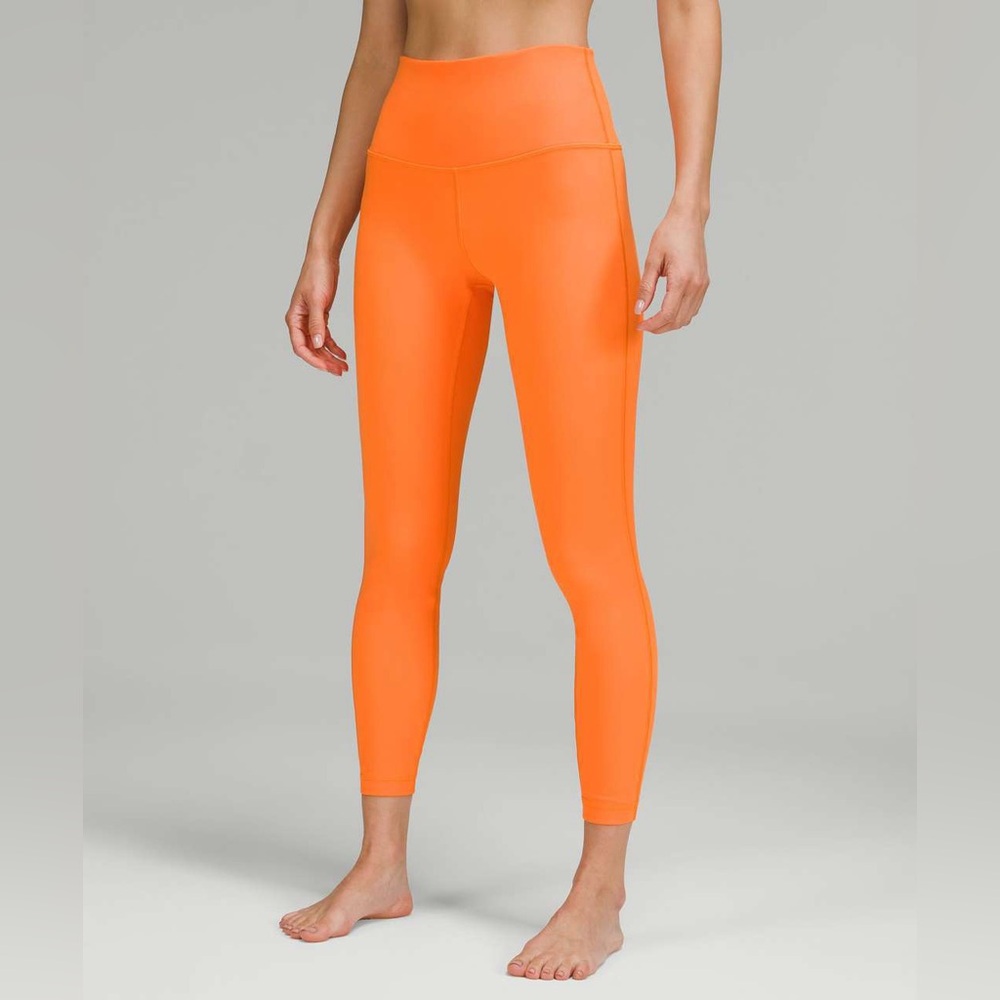 Lululemon Wunder Under High-Rise Tight 25” in Orange Soda